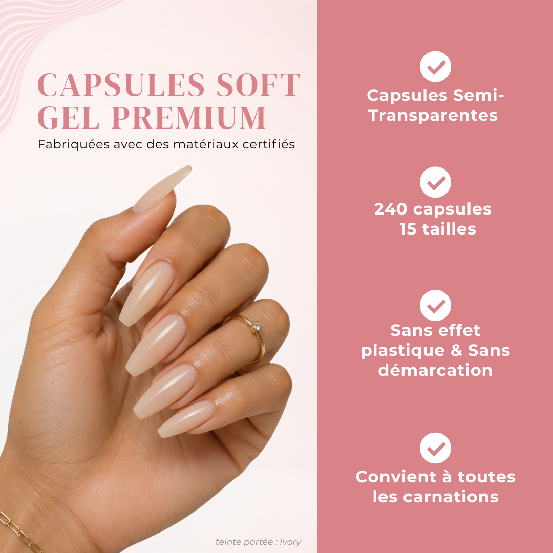 Capsules Soft Gel Premium Ballerine - Ivory