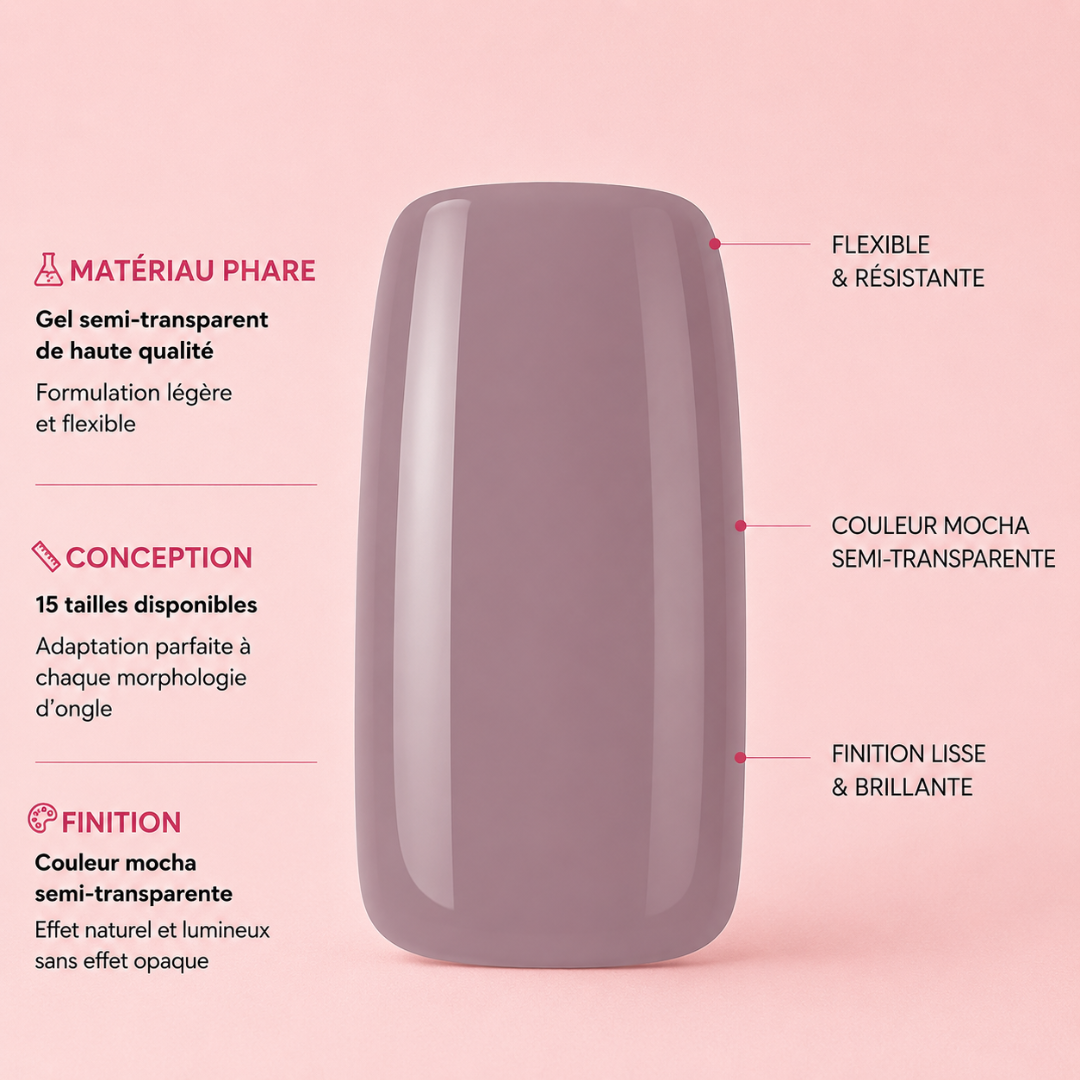 Capsules Soft Gel Premium Carré - Mocha