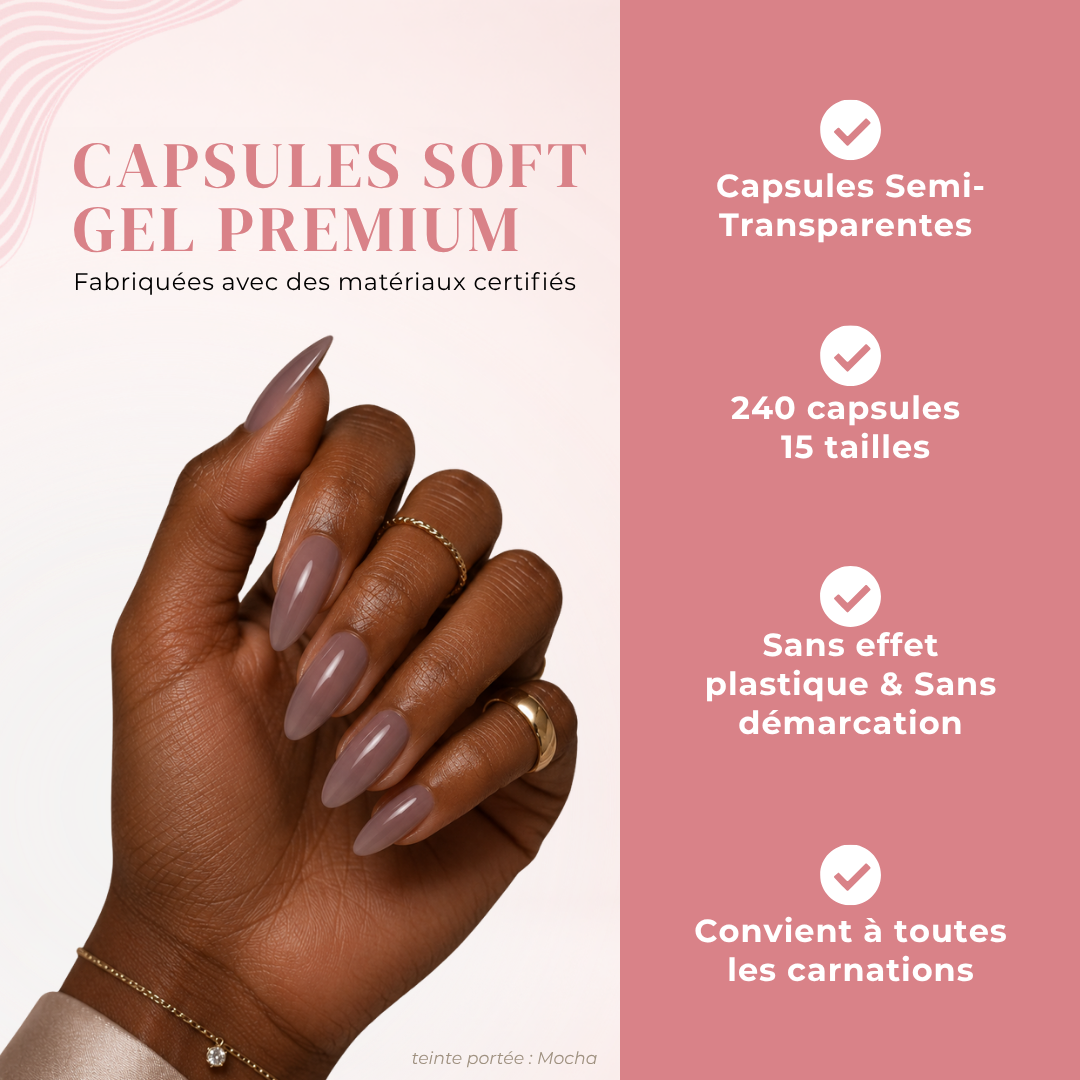 Capsules Soft Gel Premium Amande - Mocha