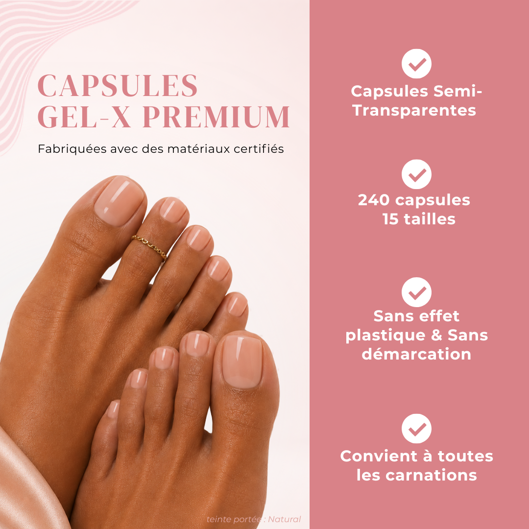 Capsules Gel x pieds - Nude inclusif.