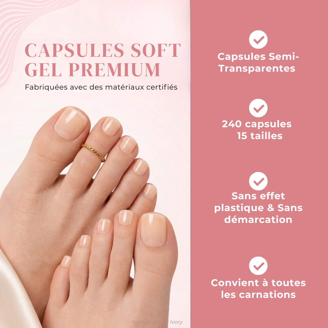 Capsules Soft Gel Premium Pieds - Ivory