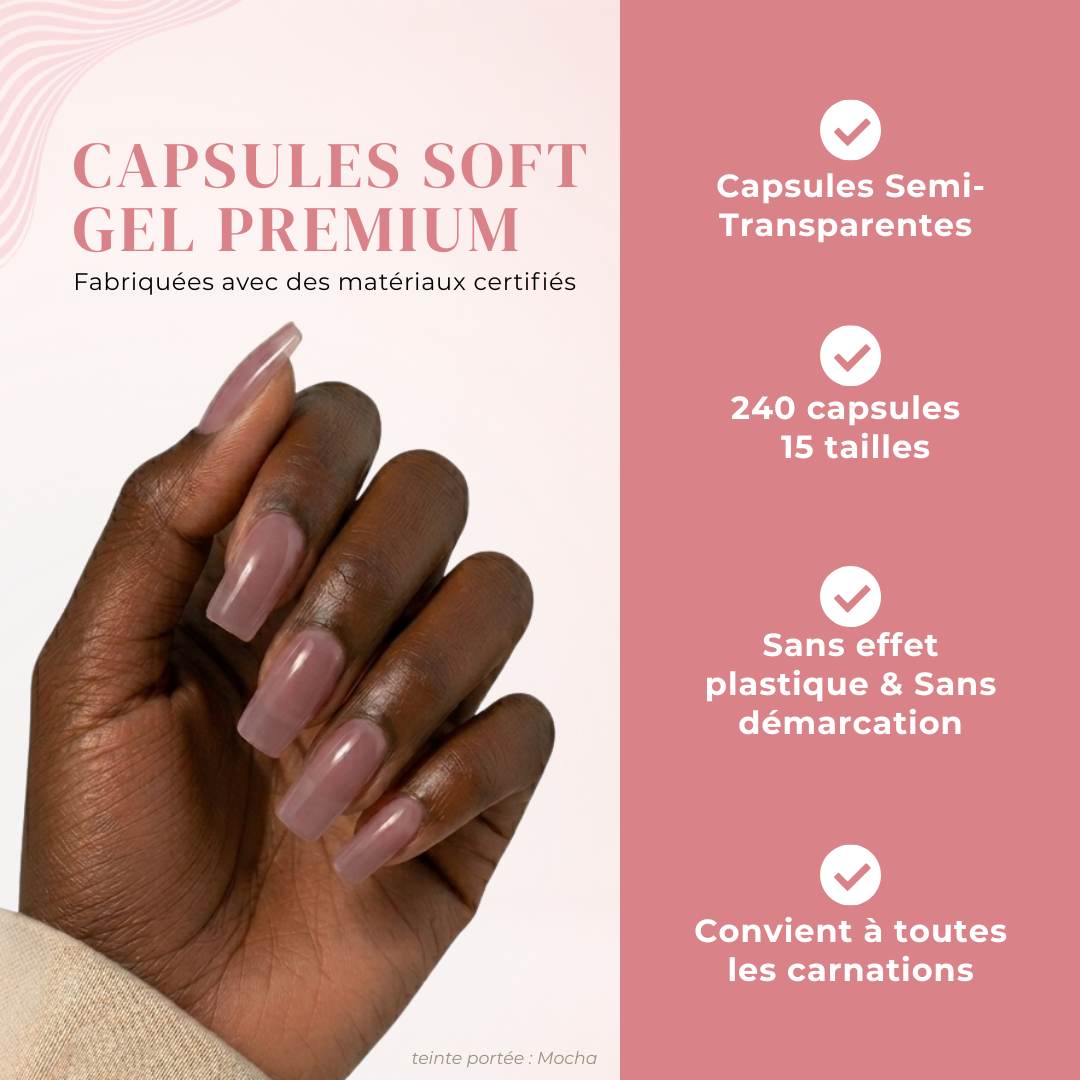 Capsules Soft Gel Premium Carré - Mocha