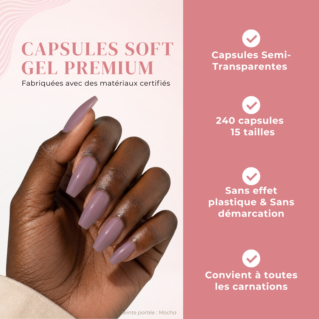 Capsules Soft Gel Premium Ballerine - Mocha