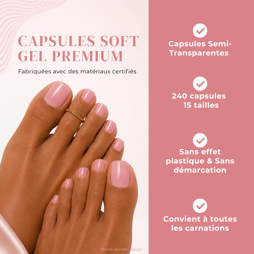 Capsules Soft Gel Premium Pieds - Blush