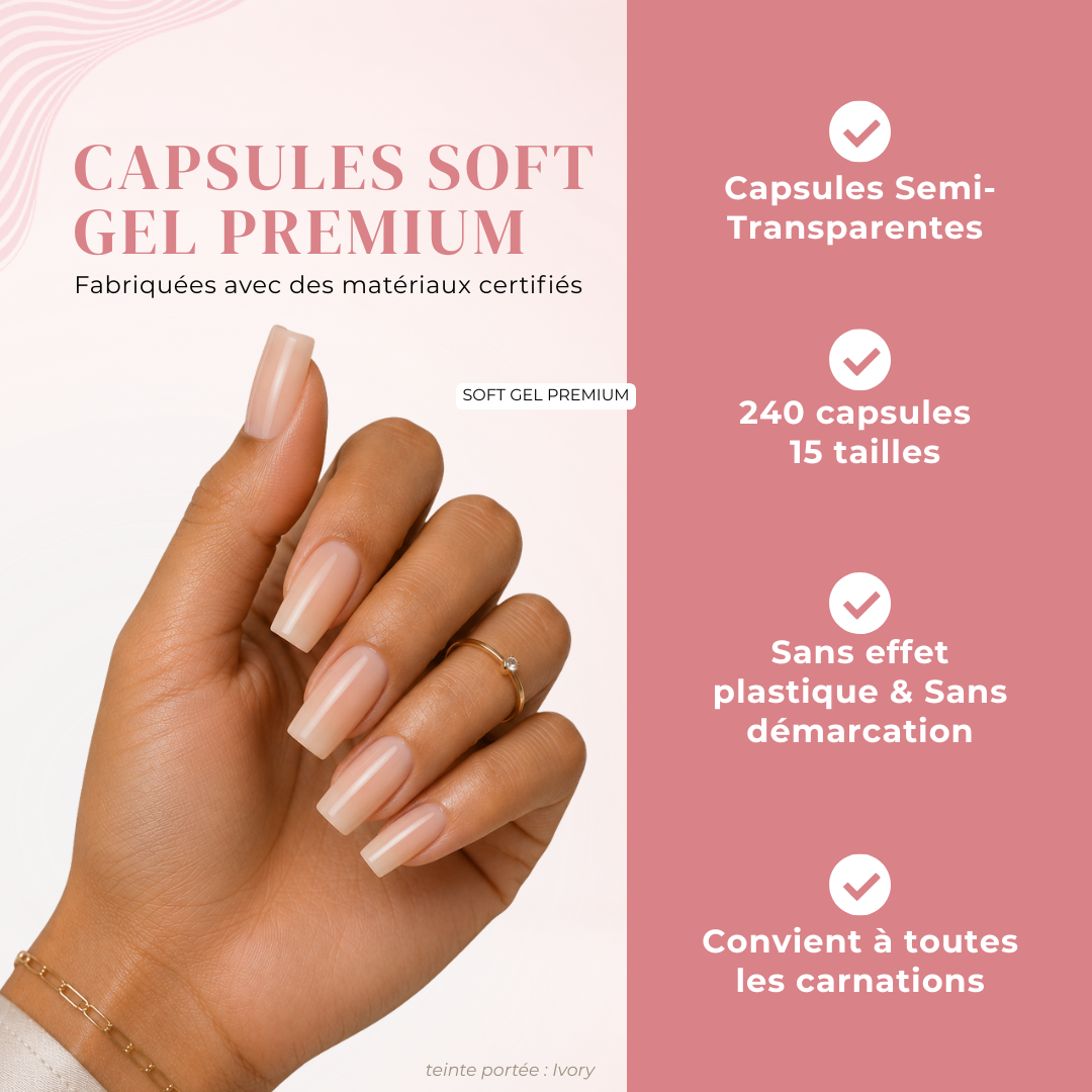 Capsules Soft Gel Premium Carré - Ivory