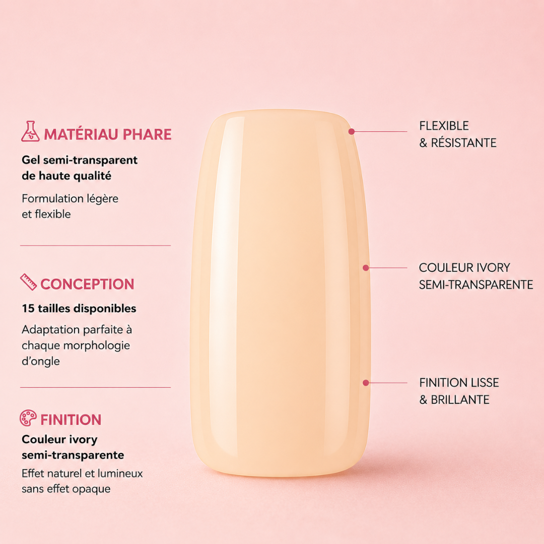 Capsules Soft Gel Premium Carré - Ivory