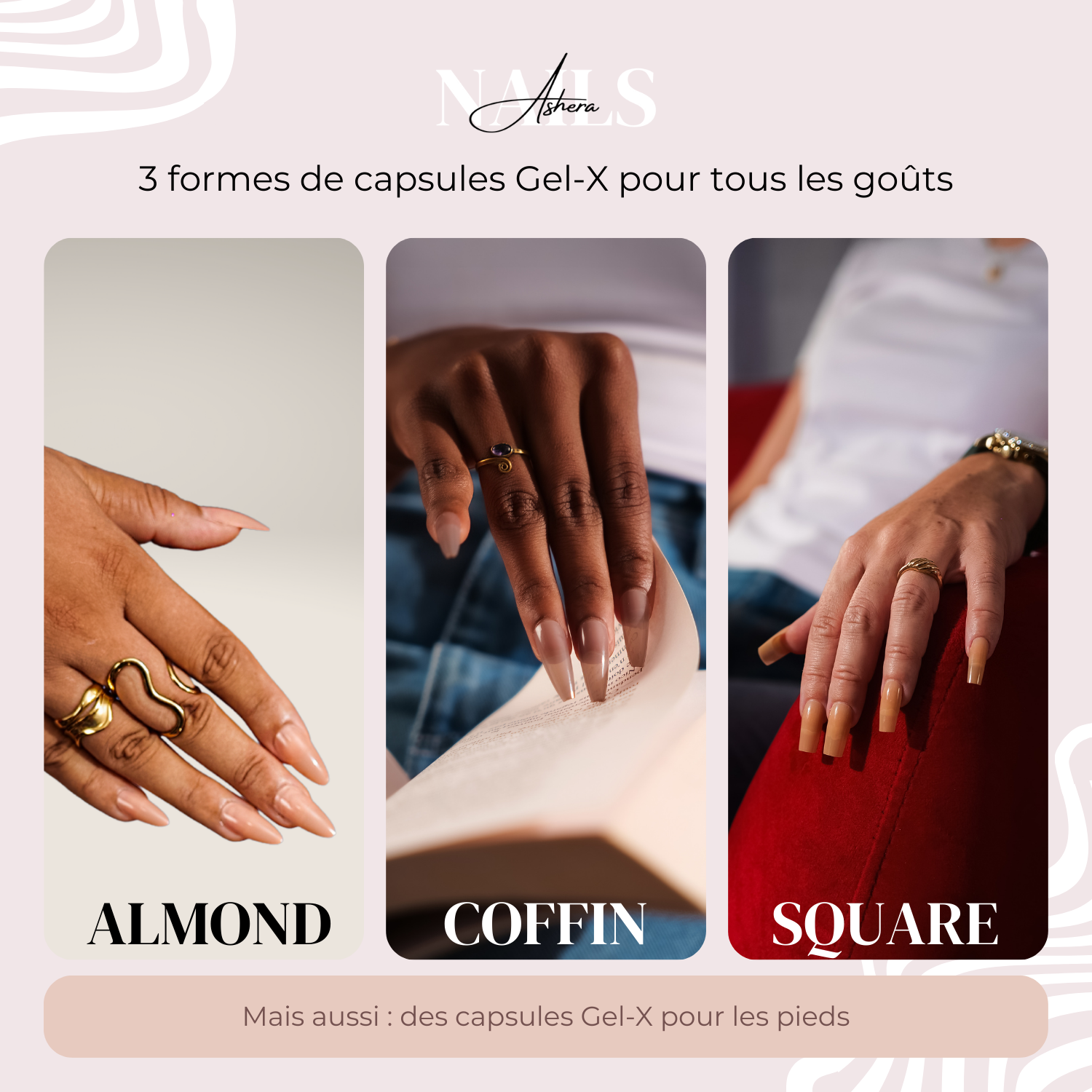 Capsules gel x square couleur naturelle