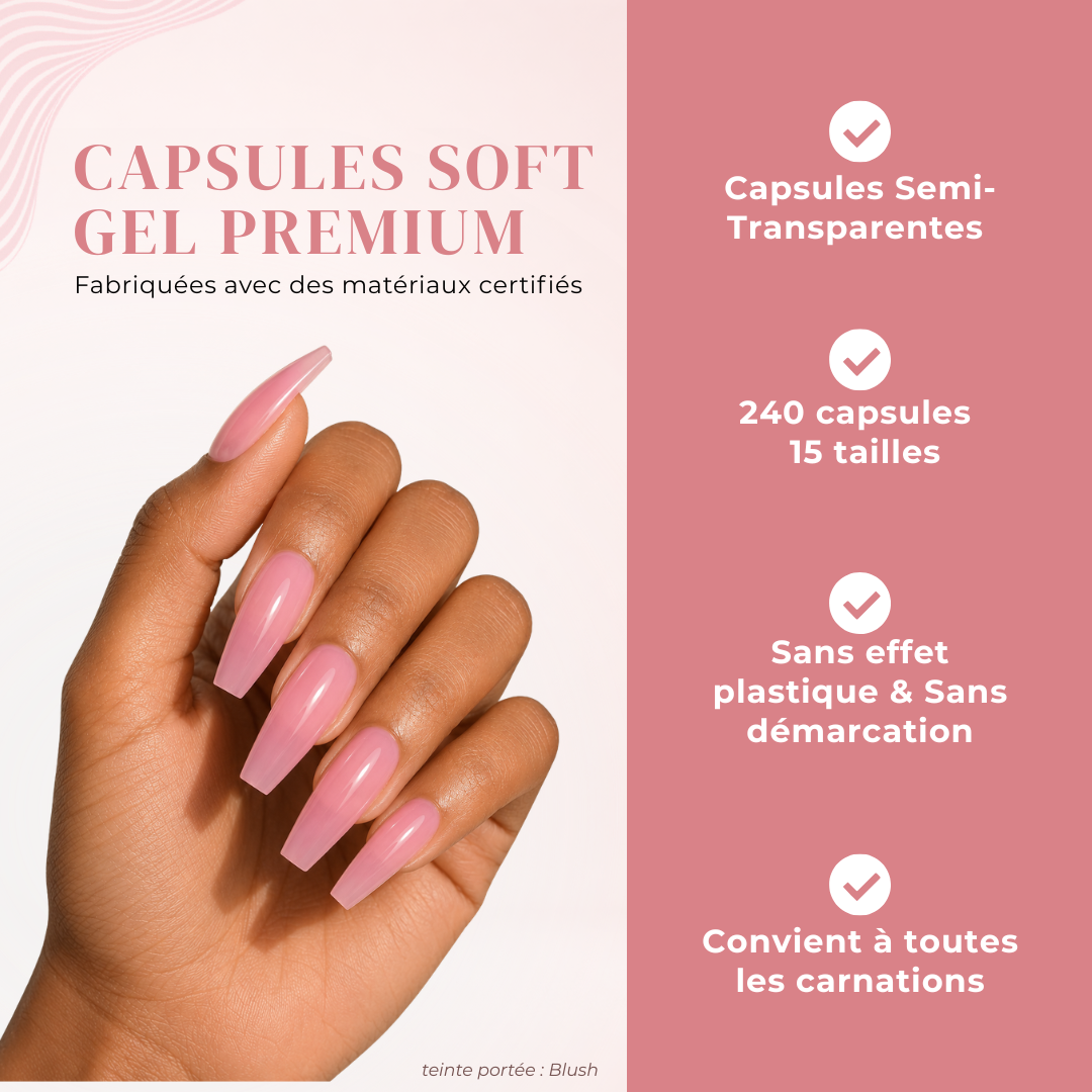 Capsules Soft Gel Premium Ballerine - Blush